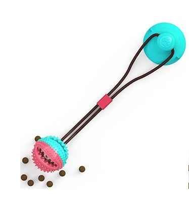 Interactive suction cup pet toy for cats and dogs on smooth floor surface