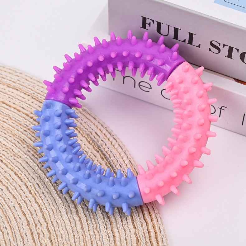 Dog Chew Ring Toy – Durable rubber teething toy for puppies and dogs with engaging design. - Whiskerwise