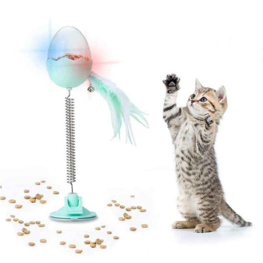 Catnip Sucker Toy – Flashing Suction Cat Toy with a playful cat reaching for it. - Whiskerwsie