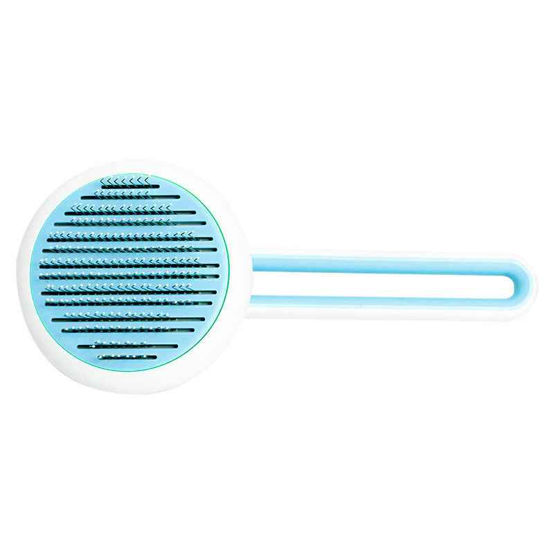 Pet Dog Hair Remover Cat Brush Grooming Tool Automatic Massage Comb Round Hair Brush For Cat Dog Pet Supplies - Whiskerwise