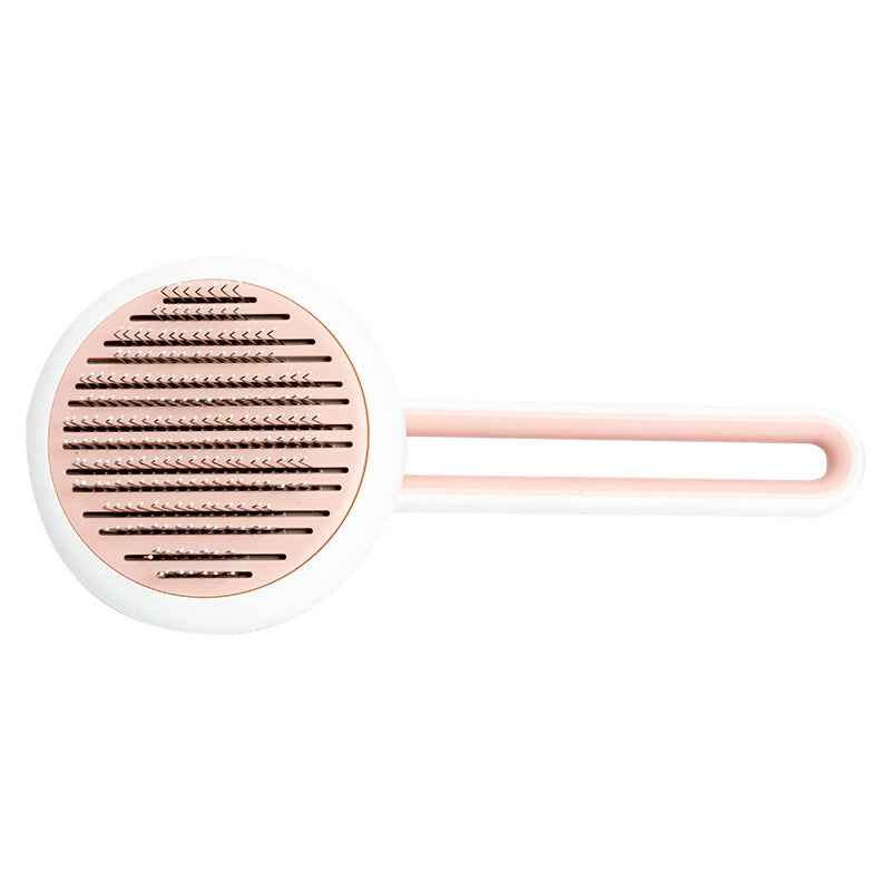 Pet Dog Hair Remover Cat Brush Grooming Tool Automatic Massage Comb Round Hair Brush For Cat Dog Pet Supplies - Whiskerwise
