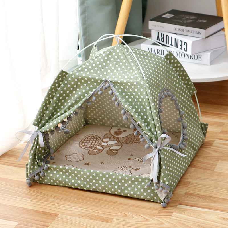 Cat Tent Bed – Cozy enclosed tent bed for cats with soft fabric and cute design, perfect for relaxation and security.