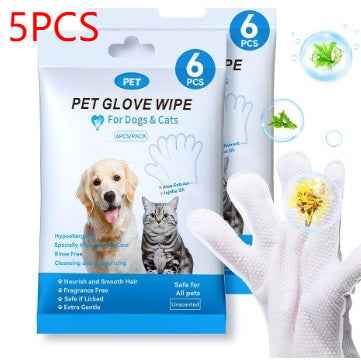 Pet Disposable Gloves Cat Dog Cleaning Dry Cleaning Gloves Pet Products - Whiskerwise