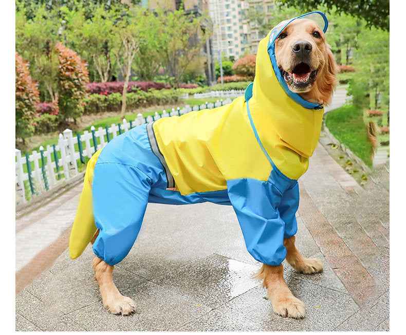 Pet dog raincoat tail all-inclusive waterproof - Whiskerwise