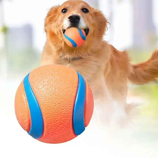 Dog Toy Ball Dog Fetch Ball Toy Tough Pet Ball Puppy Chew Toy Solid Elastic Jumping Ball Pet Accessories For Large Medium Small - Whiskerwise