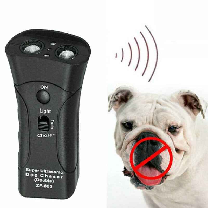 3-in-1 Anti Barking Dog Training Device Ultrasonic Dog Training Repeller  LED Flashlight - Whiskerwise