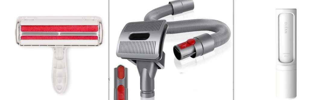 2-1 Reusable Pet Hair Remover Brush Lint Roller Portable Effective Self Cleaning Tool for Cat Dog Fur Hair Dust Removal Brush - Whiskerwise