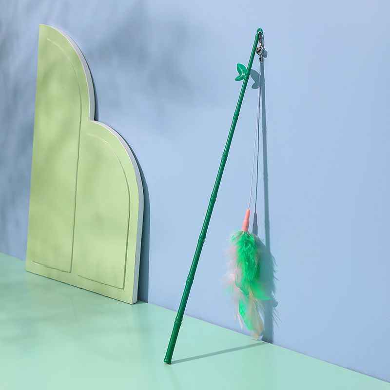 Interactive Cat Feather Wand – Durable bell and refillable toy for engaging playtime with cats. - Whiskerwise