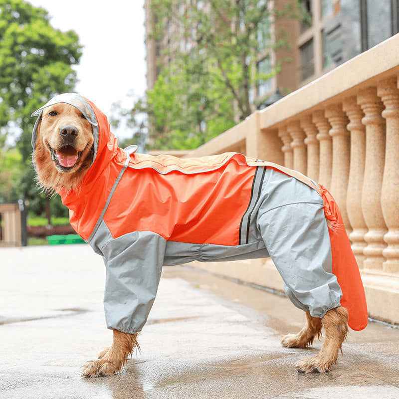 Pet dog raincoat tail all-inclusive waterproof - Whiskerwise