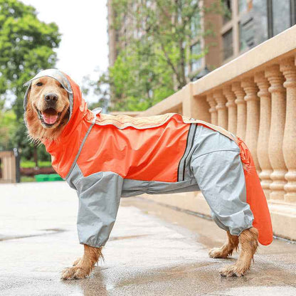 Pet dog raincoat tail all-inclusive waterproof - Whiskerwise
