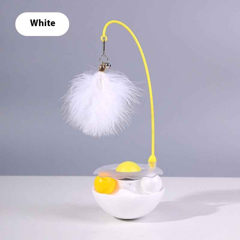 Cat Interactive Toy Funny Tumbler Toy Kitten Exercise Catching Leaky Food Ball Teaser Feather Wand Toys For Cat Accessories Pet Products - Whiskerwise