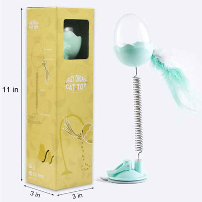 Catnip Sucker Toy – Flashing Suction Cat Toy with a playful cat reaching for it. - Whiskerwsie