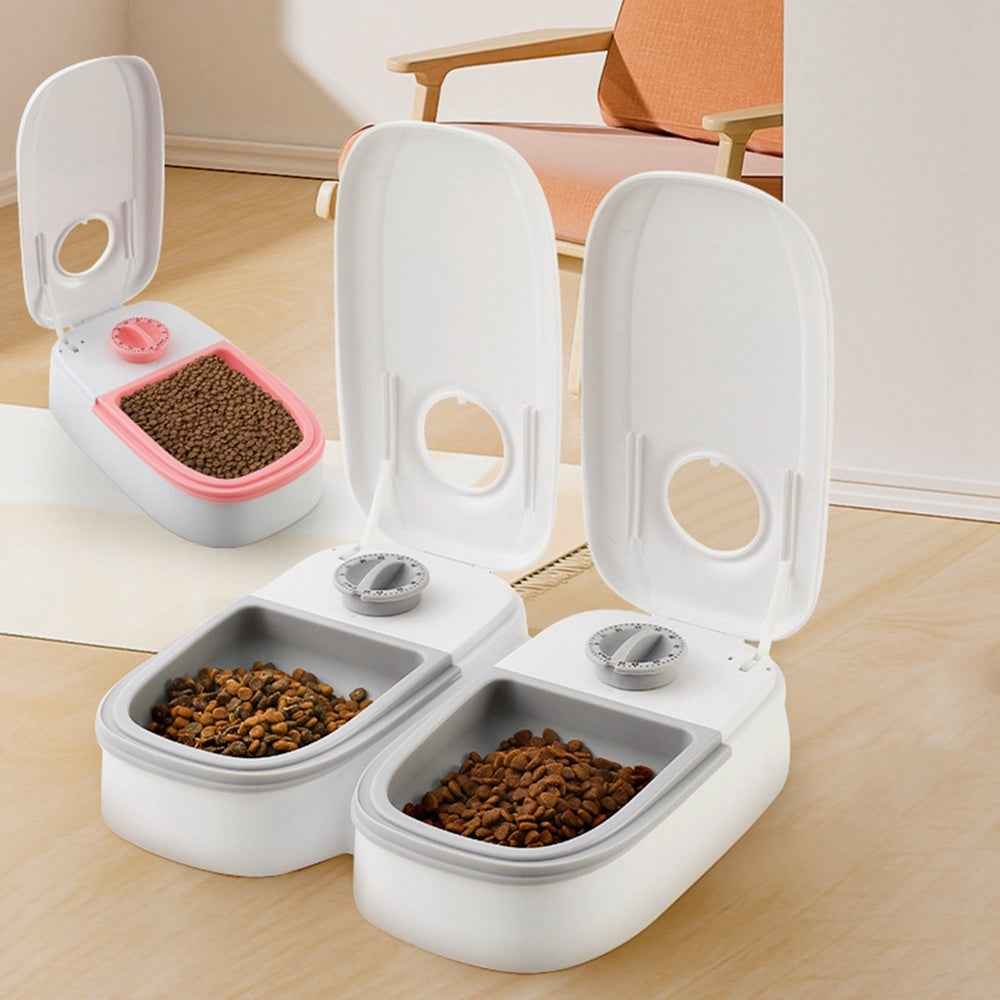 Automatic Pet Feeder Smart Food Dispenser For Cats Dogs Timer Stainless Steel Bowl Auto Dog Cat Pet Feeding Pets Supplies - Whiskerwise