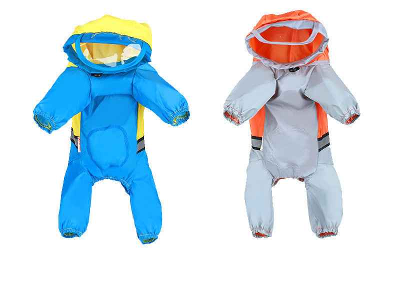 Pet dog raincoat tail all-inclusive waterproof - Whiskerwise