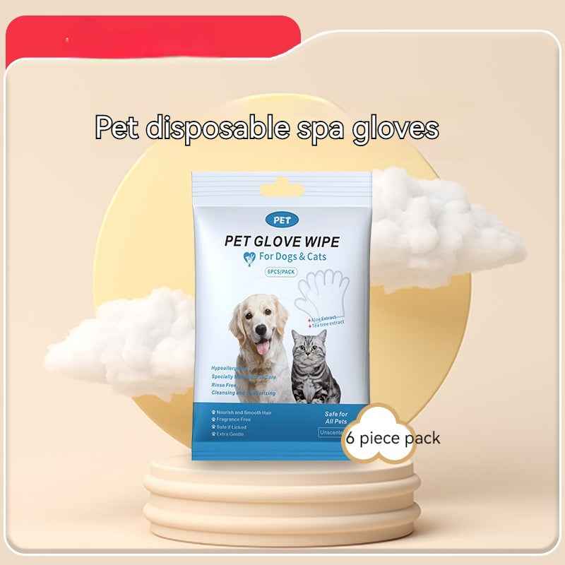 Pet Disposable Gloves Cat Dog Cleaning Dry Cleaning Gloves Pet Products - Whiskerwise