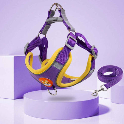 New Dog Leash And Harness Set Pet Dog Harness And Leash Set Adjustable Puppy Cat Harness Vest Reflective Walking No Pull Lead Leash For Small Dogs Chihuahua - Whiskerwise