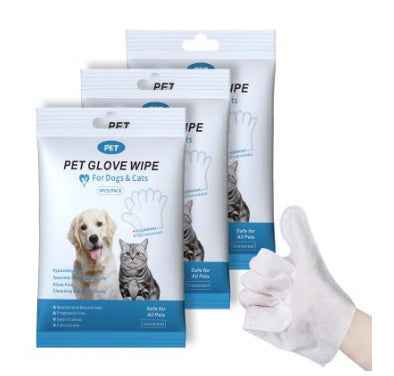 Pet Disposable Gloves Cat Dog Cleaning Dry Cleaning Gloves Pet Products - Whiskerwise