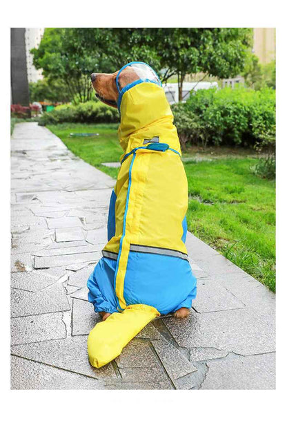 Pet dog raincoat tail all-inclusive waterproof - Whiskerwise