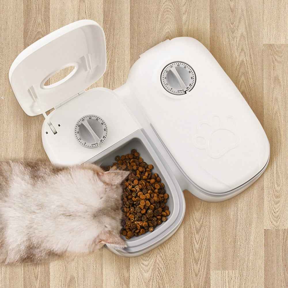 Automatic Pet Feeder Smart Food Dispenser For Cats Dogs Timer Stainless Steel Bowl Auto Dog Cat Pet Feeding Pets Supplies - Whiskerwise