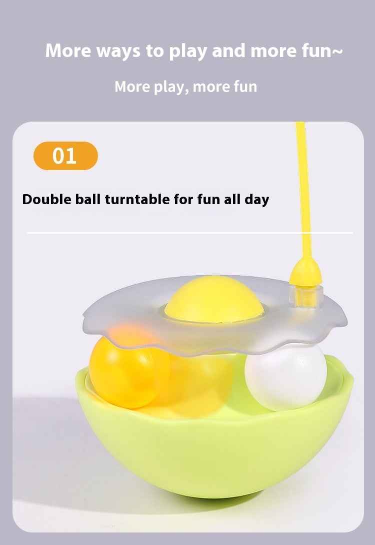 Cat Interactive Toy Funny Tumbler Toy Kitten Exercise Catching Leaky Food Ball Teaser Feather Wand Toys For Cat Accessories Pet Products - Whiskerwise