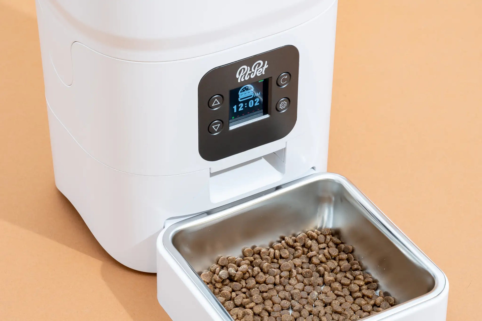 Automatic pet feeder with timer stainless steel bowl for cats and dogs