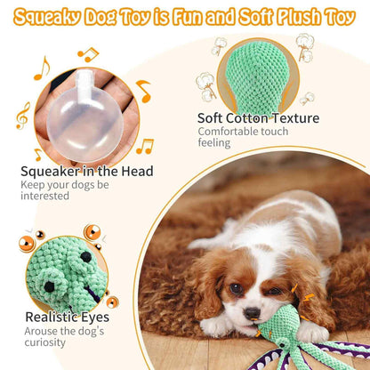 Interactive Pet Plush Toy – Bite-Resistant Octopus helps improve bad behavior in dogs.