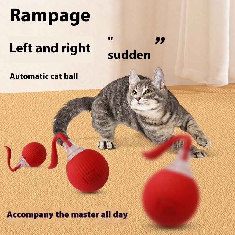 Interactive Cat Rolling Ball with sound and light, encouraging playful cat activities and natural instincts. - Whiskerwise