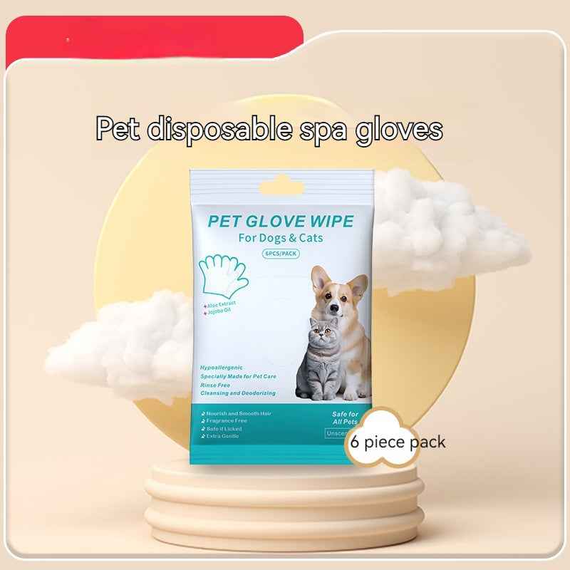 Pet Disposable Gloves Cat Dog Cleaning Dry Cleaning Gloves Pet Products - Whiskerwise